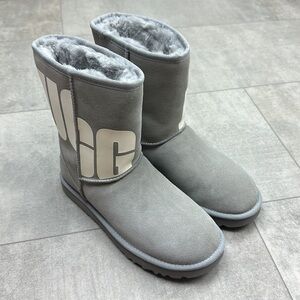 🍁UGG🍁 CLASSIC SHORT II CHOPD WINTER BOOTS GRAY